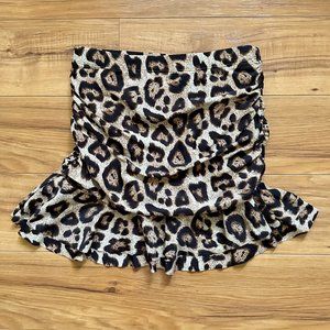 Unique Vintage Leopard Print Alice Swim Skirt